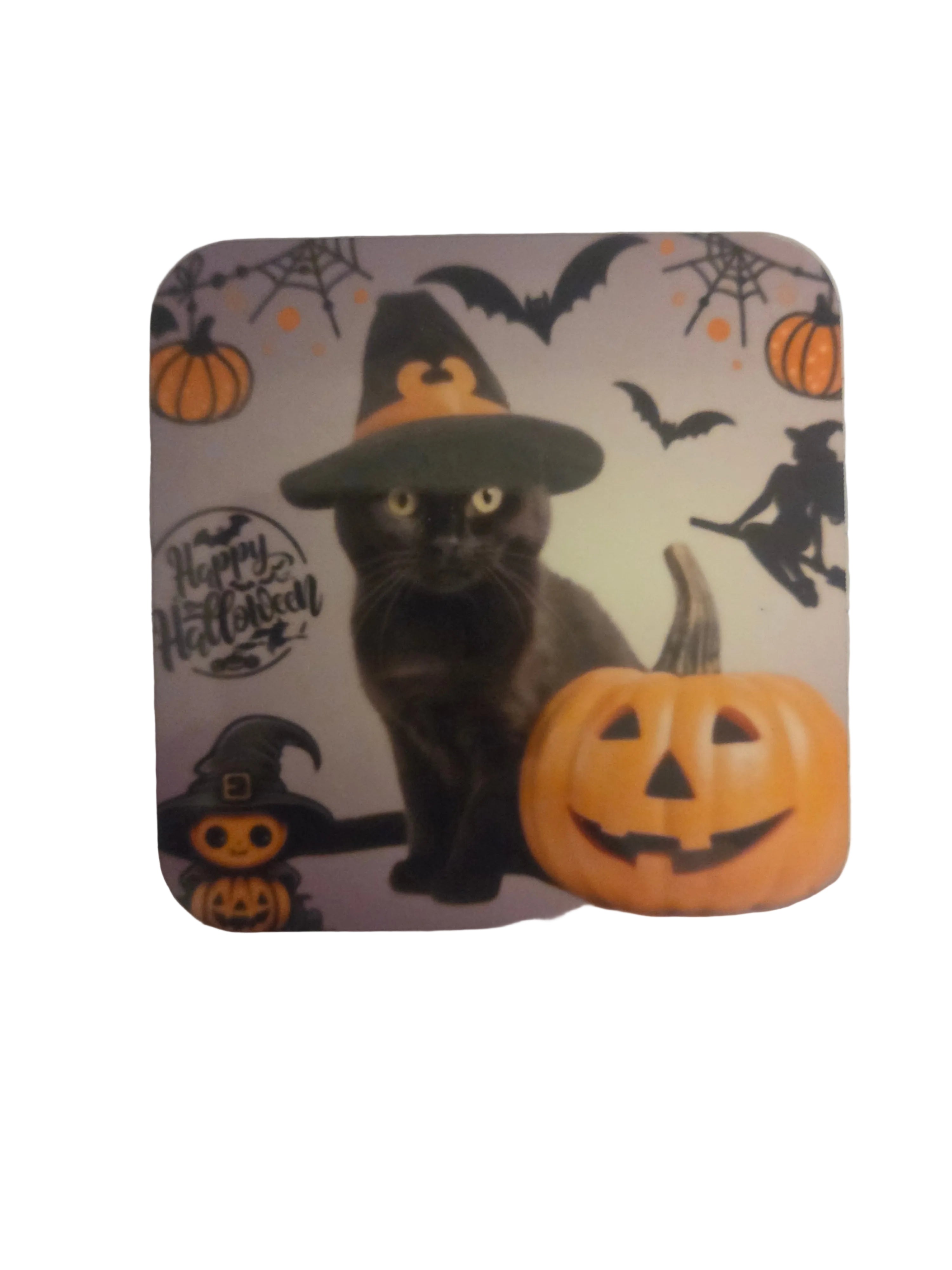 Black Cat Pumpkin Magnet