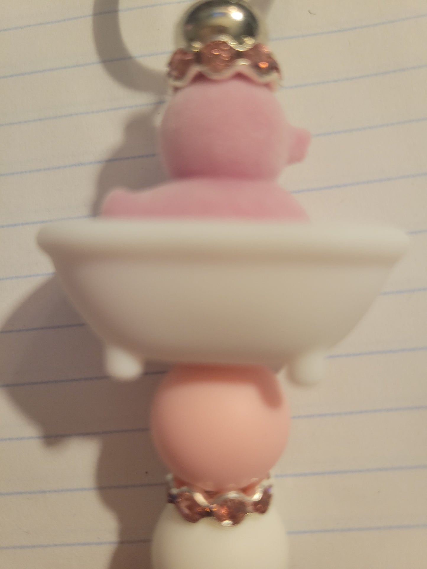 Pink Duck Bar Keychain