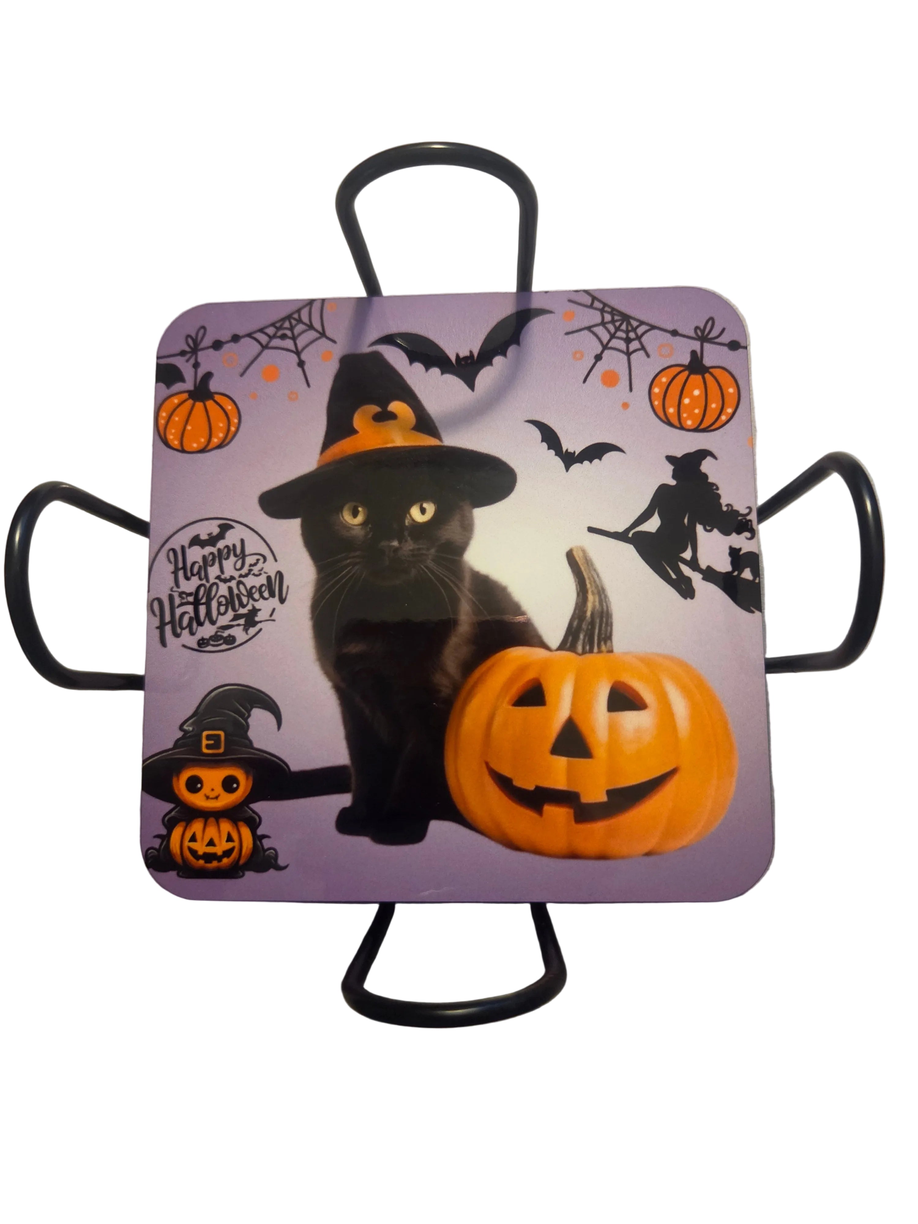 Black Cat Pumkin Coaster