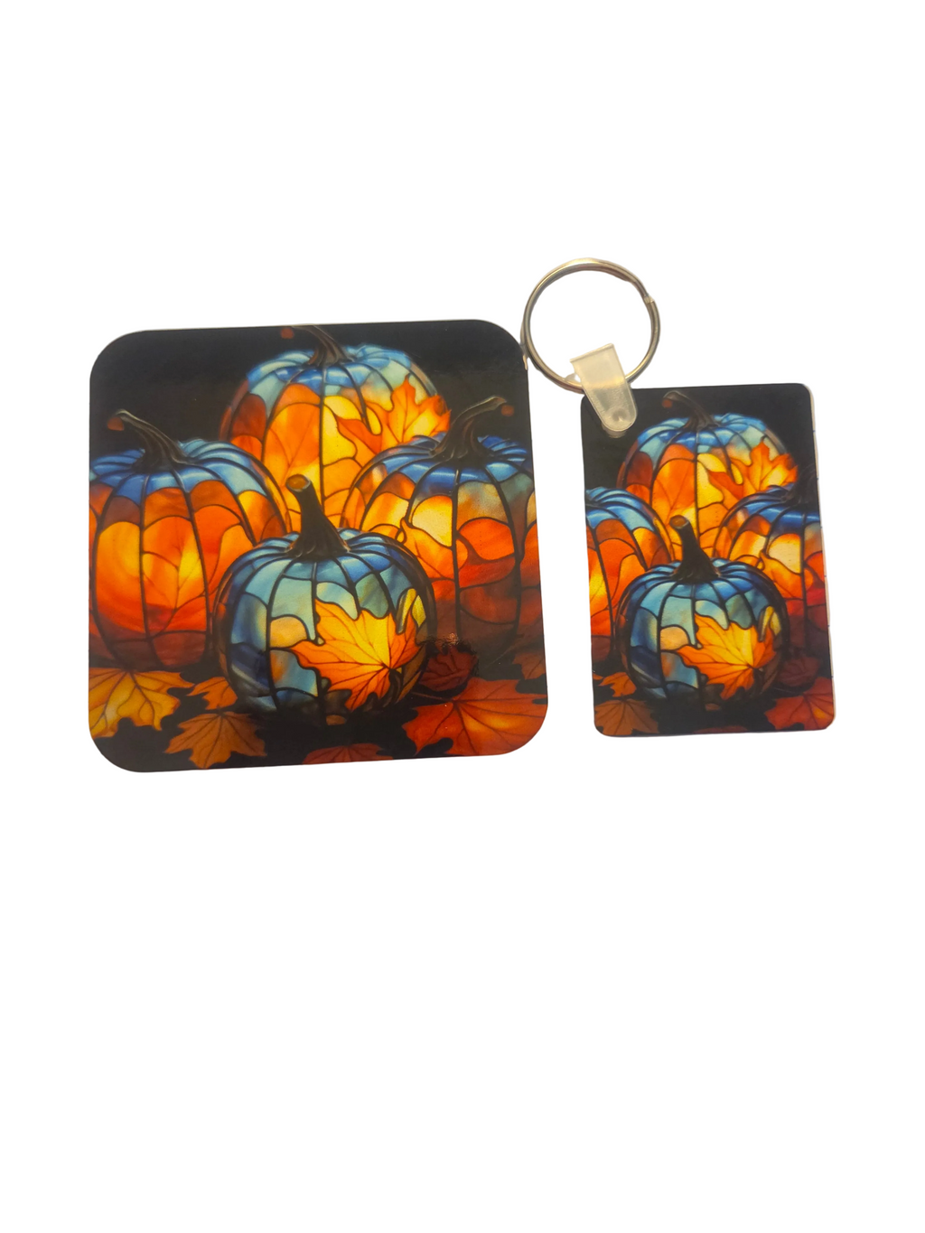 Pumpkin Leaf Magnet and Keychain
